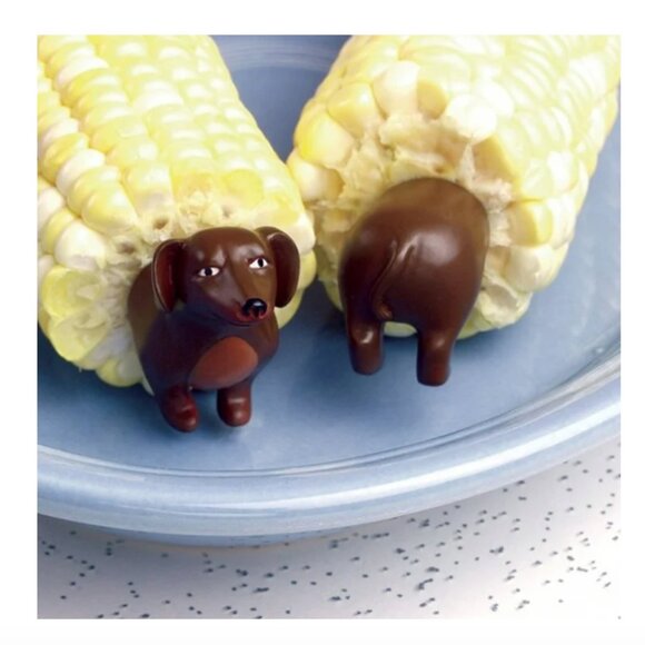 Fun Dachshund Corn on the Cob Holders Stocking Stuffers Idea Picnic Sausage Dog - Picture 2 of 7